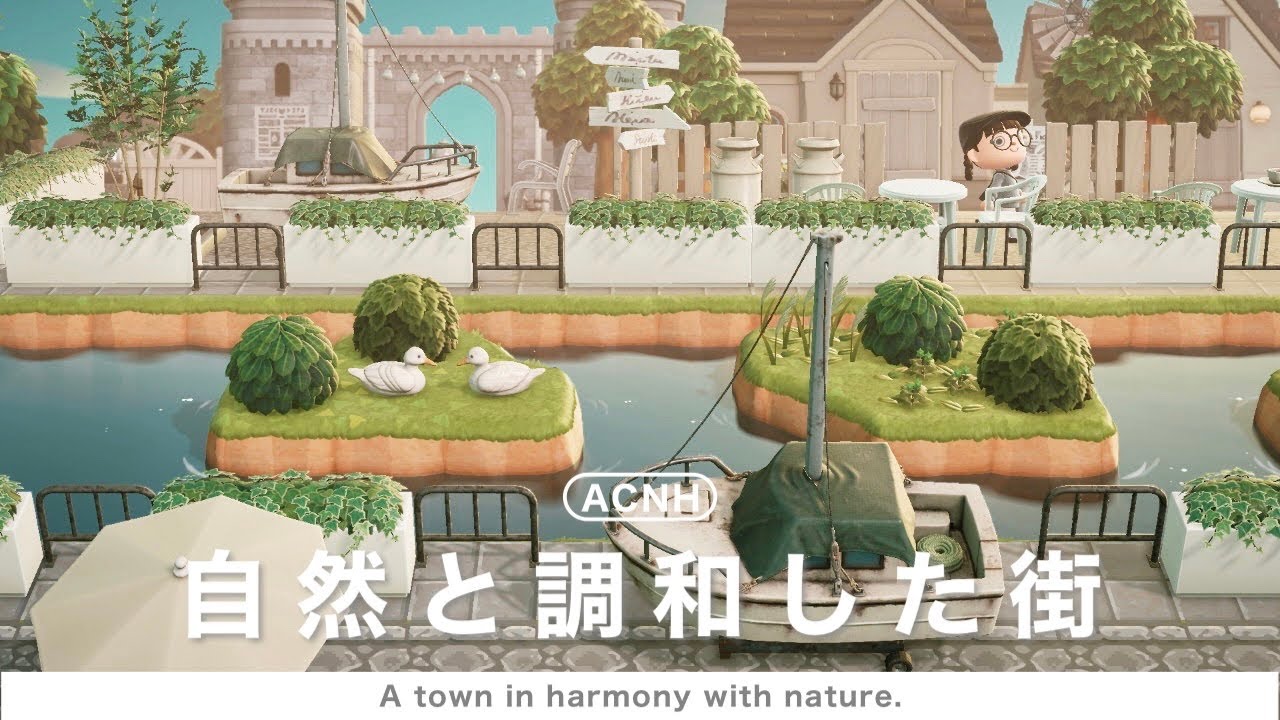【あつ森】ビーチに繋がる自然と調和した街｜密度と地形にこだわった島クリエイト【島クリエイト】sub
