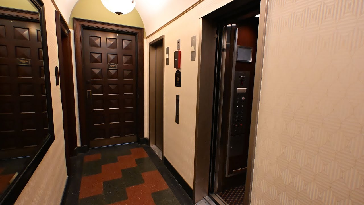 Oak Park, IL: Traction Elevator with Serge buttons at The Carleton of Oak Park Hotel