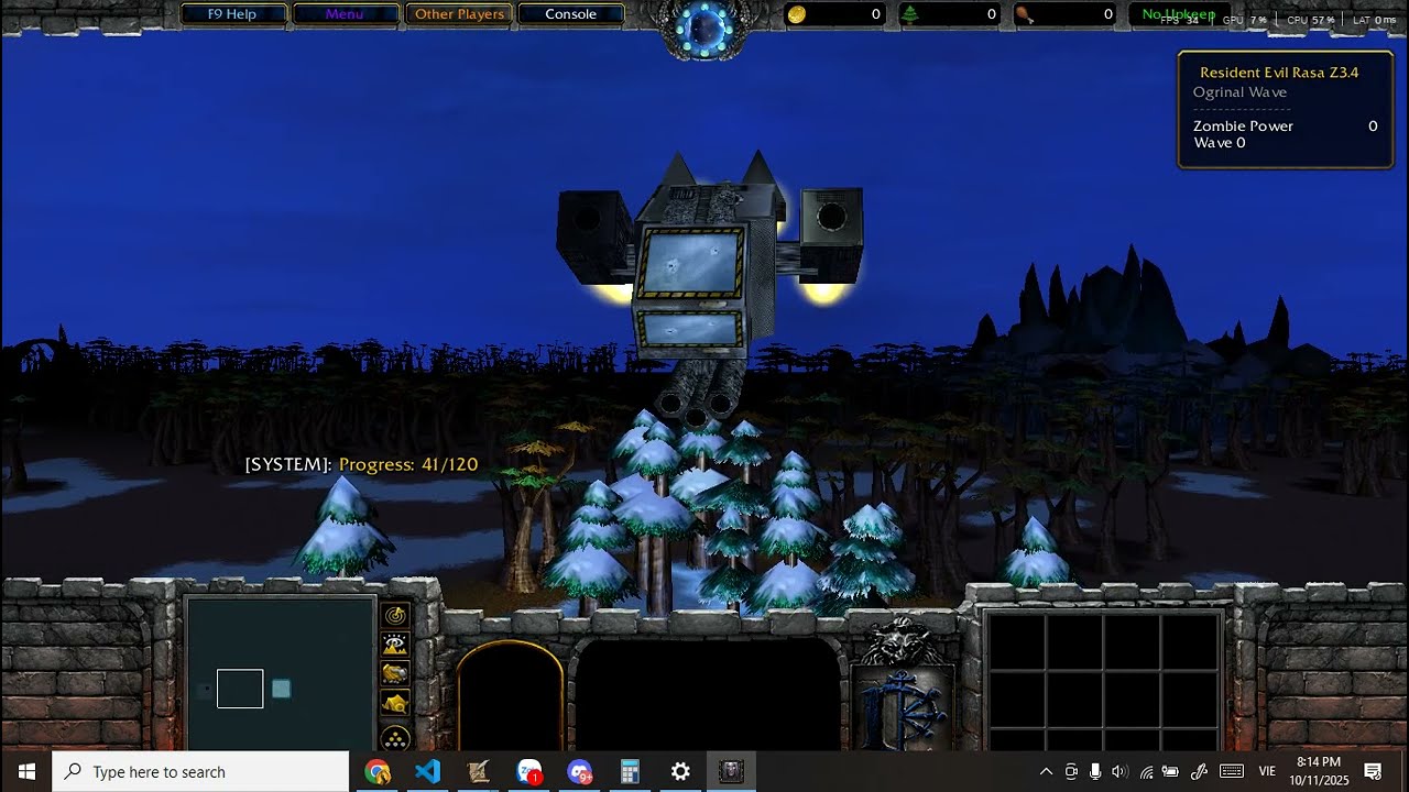 Resident Evil Snow Rebuild ep.9 Boss Title and Sound of Gun #warcraft3