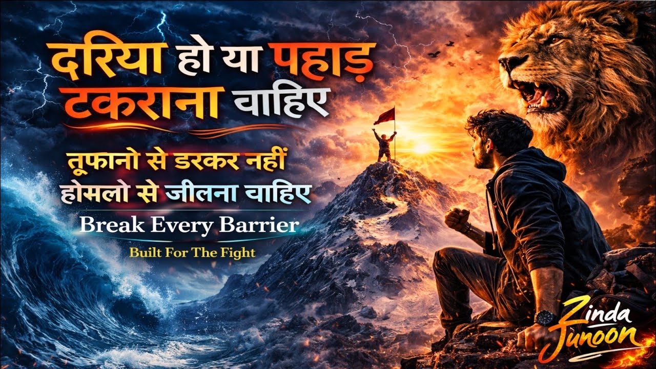 दरिया हो या पहाड़ टकराना चाहिए 🔥 | Break Every Barrier | Hindi Motivational Song