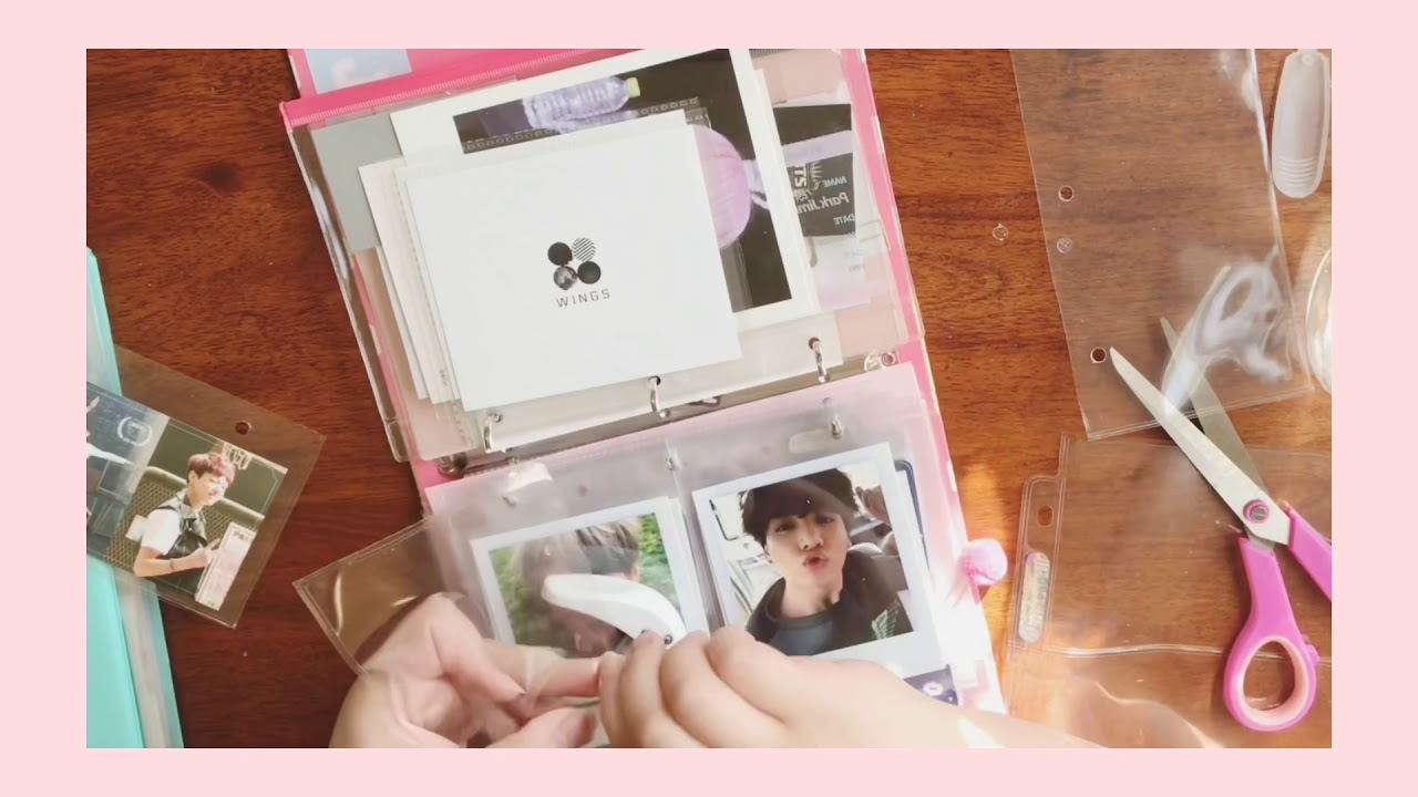 [KPOP] BTS photocard collection mini binder ! Make sleeves with me :)