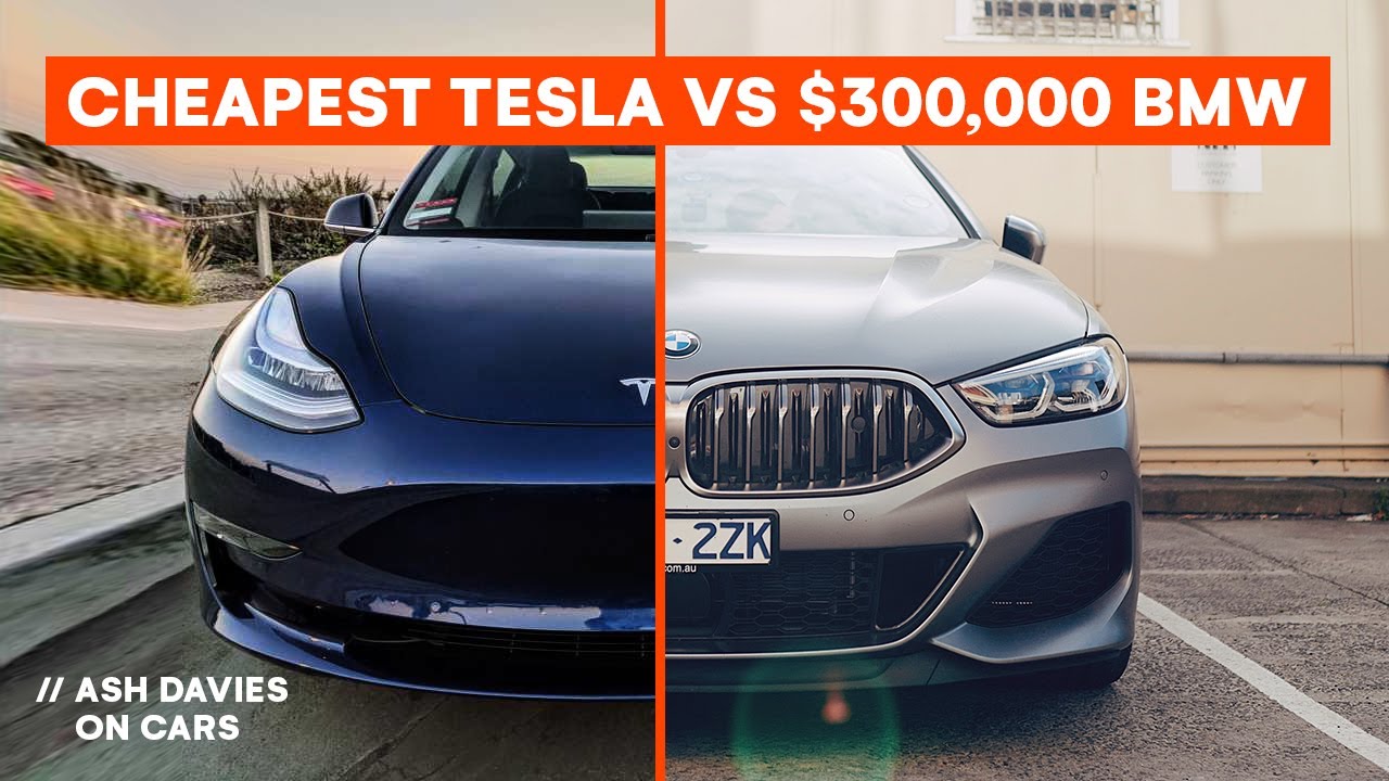 SELF-DRIVING TEST: Tesla Model 3 vs $300,000 BMW M850i Gran Coupe