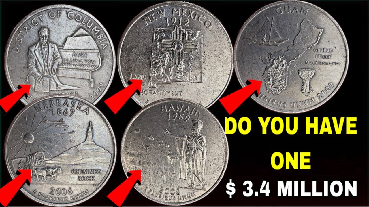Top 5 Rare State Quarters Worth BIG Money 💰 Hidden Coins Worth Up To $89,000!