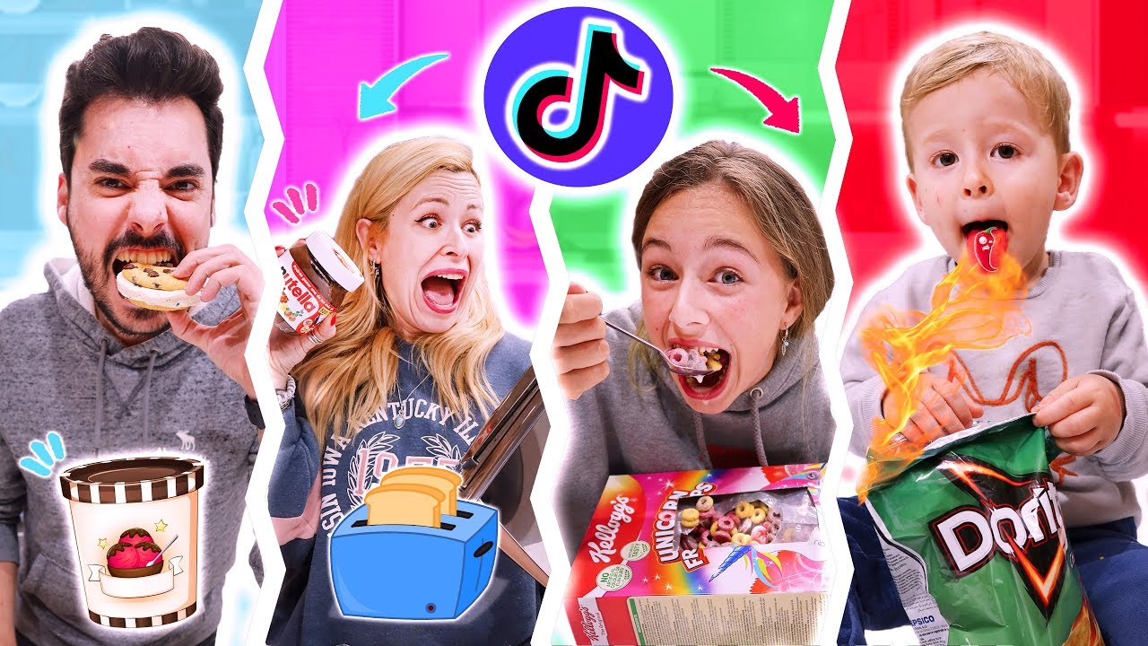 PROBANDO COMIDA VIRAL DE TIKTOK en FAMILIA 🔥 TIKTOK FOOD HACKS
