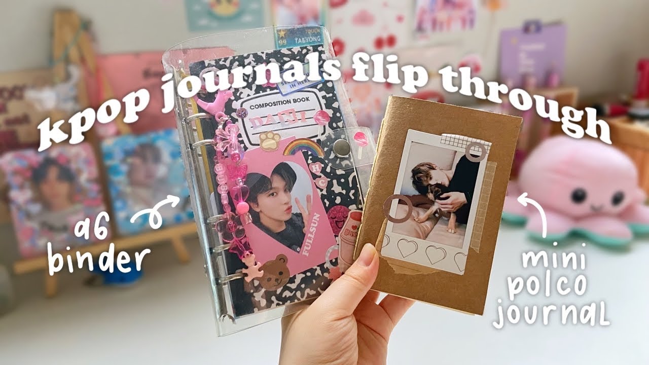 kpop journal flip through 💫 tour completo pelo a6 ring binder + mini polco journal | daniela kang