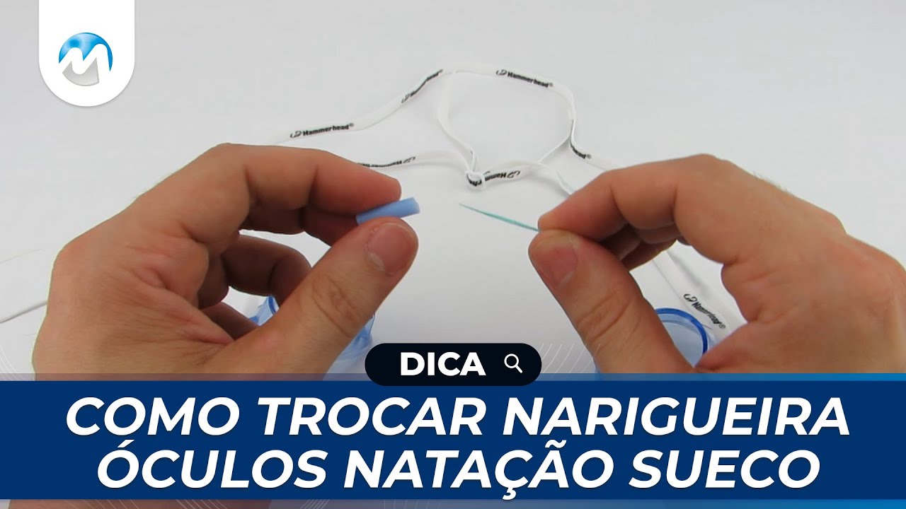 Como colocar narigueira em Óculos de Natação Sueco