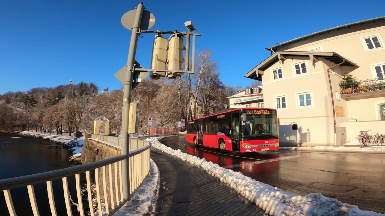 Bad Tölz, Germany : 4k Walkthrough Winter Season // 35 Minutes Walk