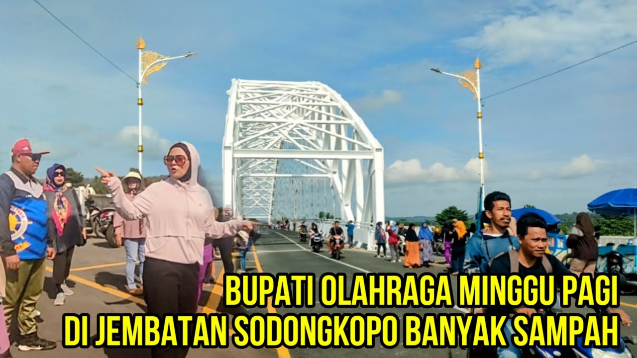 Olahraga Pagi, Bupati Pangandaran Tinjau Jembatan Sodongkopo dan Soroti Masalah Sampah