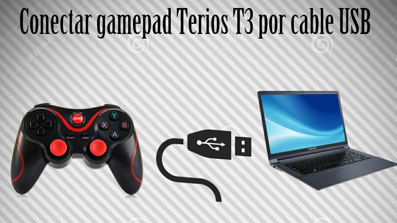 Como conectar el Gamepad Terios T3 a Pc mediante USB - No Bluetooth - Tutorial