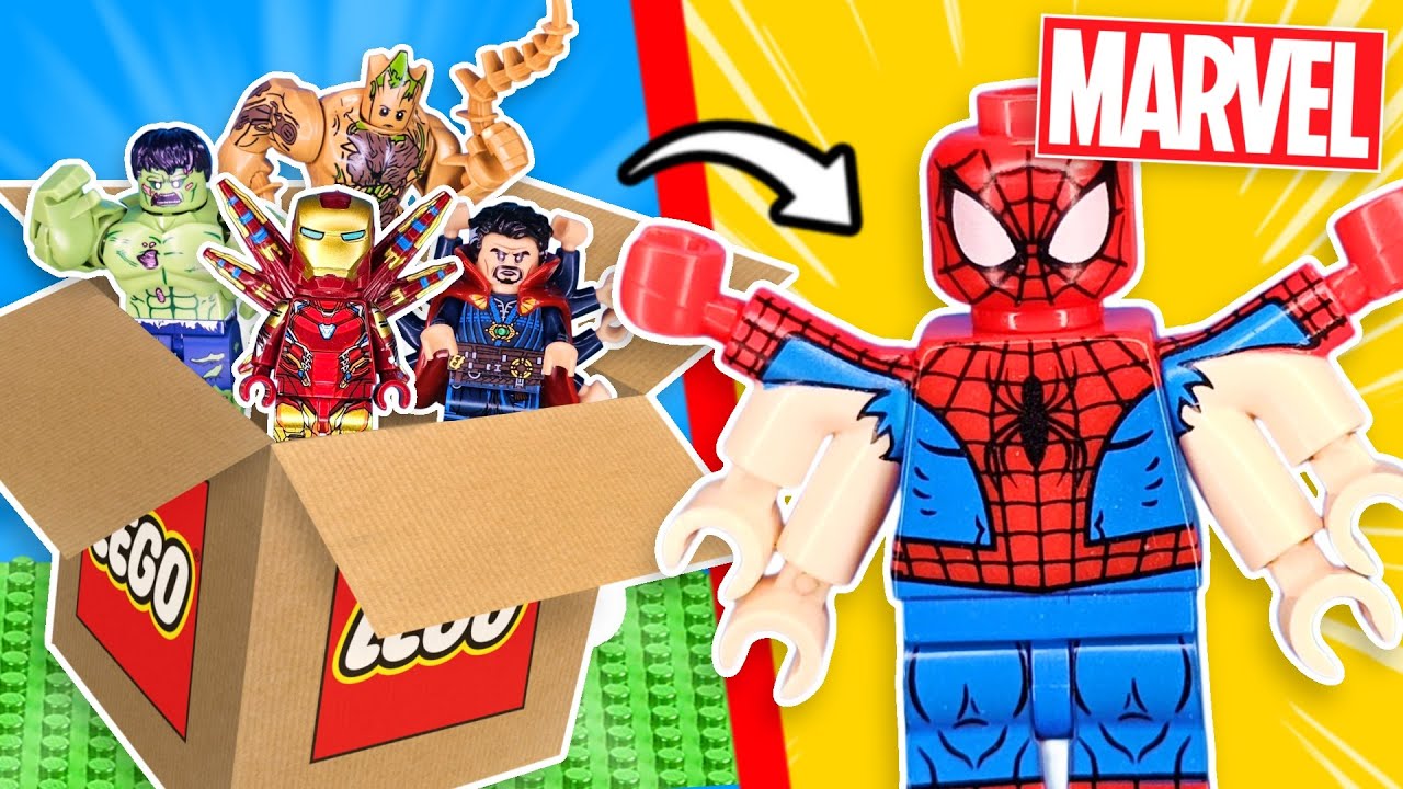 Распаковка загадочных минифигурок LEGO MARVEL…
