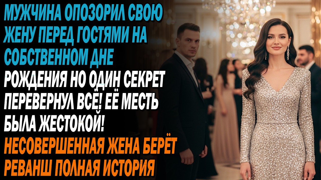 😡🎂Муж унизил жену на дне рождения, но один секрет всё изменил..?💥Её месть жестока...⚡