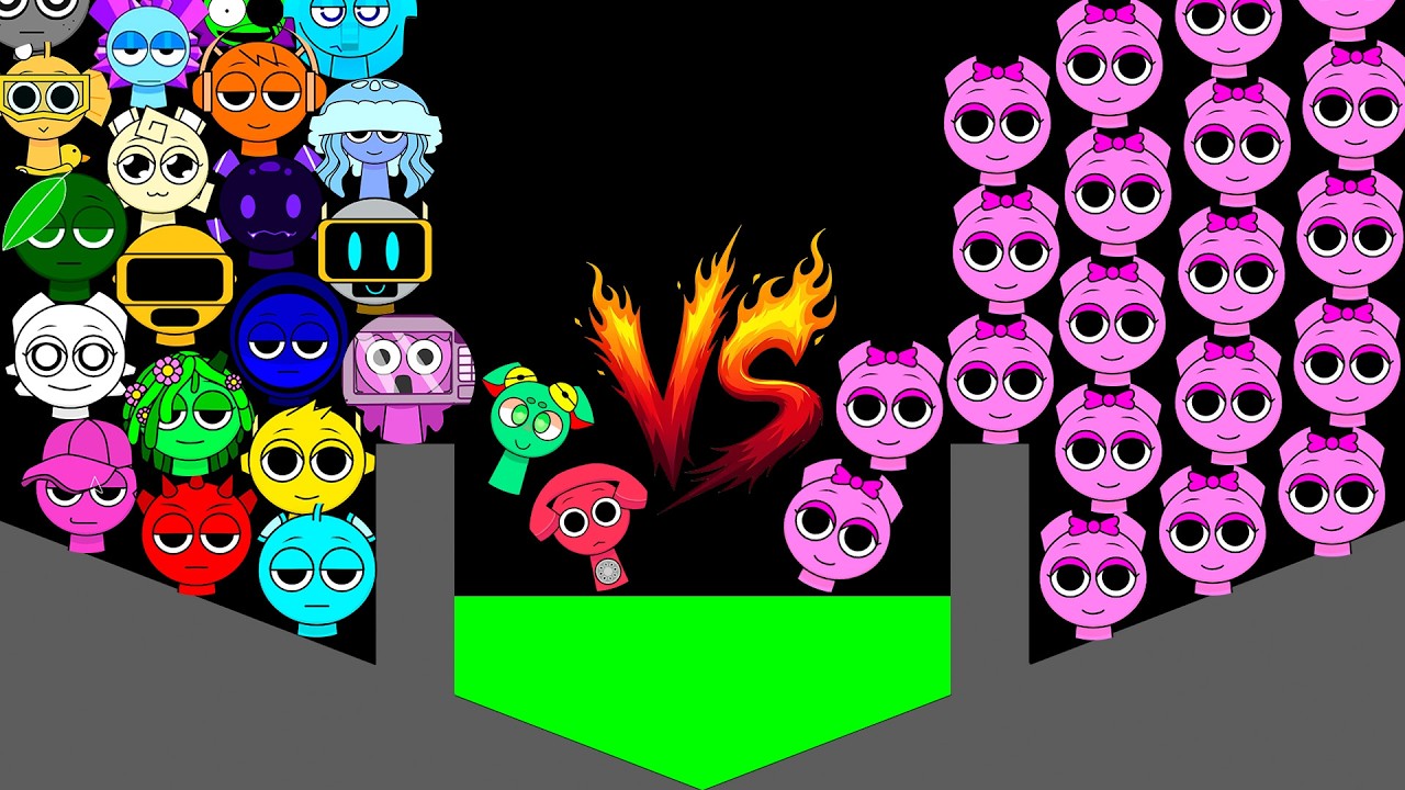 25 SPRUNKI VS 25 PINKY Marble Race Tournament in Algodoo! Who Will Win? Sprunki Marbles Elimination