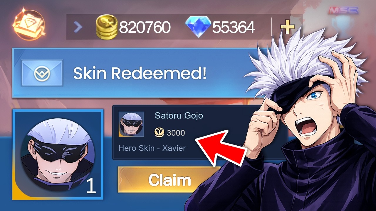 CLAIM Xavier Gojo Skin in MLBB (REDEEM CODE)