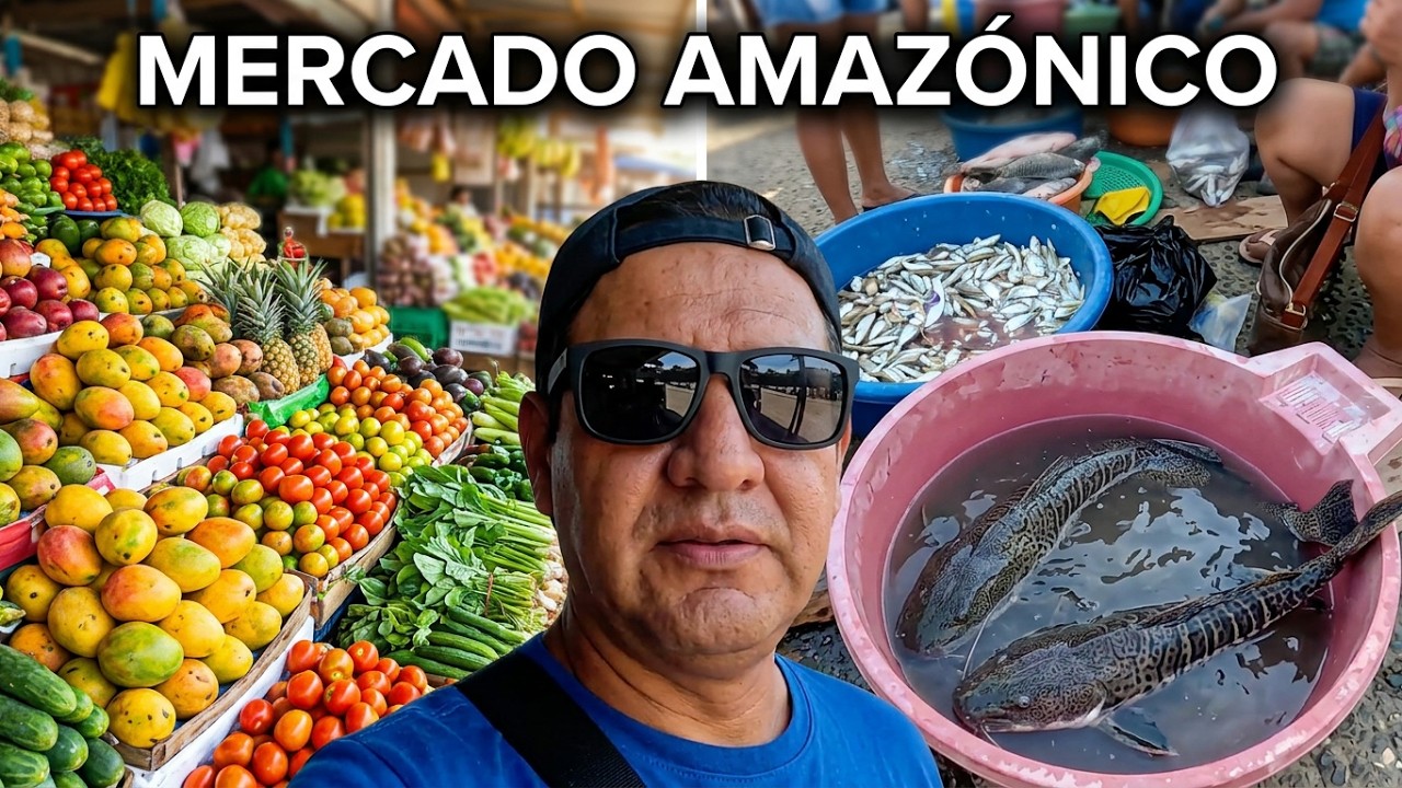  comida exóticas el SURI y CARNE de LAGARTO | Mercado  VADO    YURIMAGUAS 🇵🇪