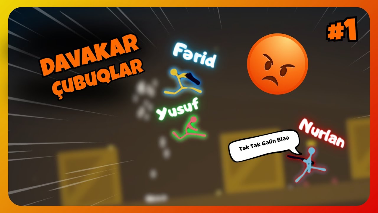 Nurlanın beyni çöndü 😡 | DAVAKAR ÇUBUQLAR #1 | Stick Fight The Game