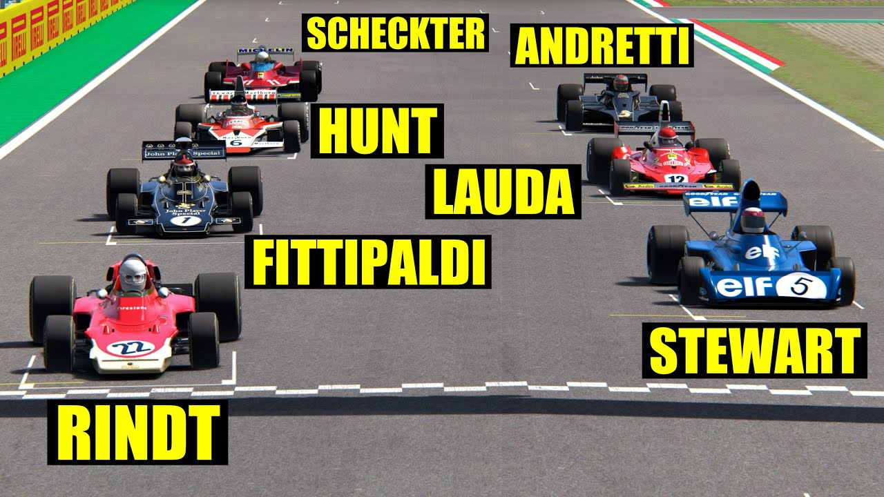 ALL 70s F1 CHAMPIONS DRIVERS in one race - battle at Mugello GP