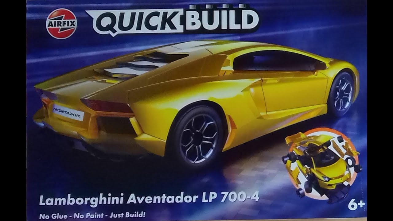 AIRFIX QUICK BUILD; LAMBORGHINI AVENTADOR LP 700-4. FULL BUILD.