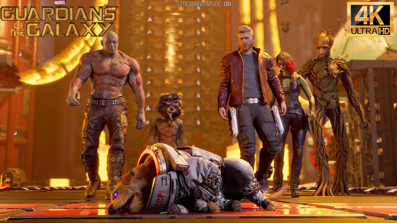 The Guardians Save Cosmo With MCU Outfits - Marvel's Guardians of The Galaxy (4K)