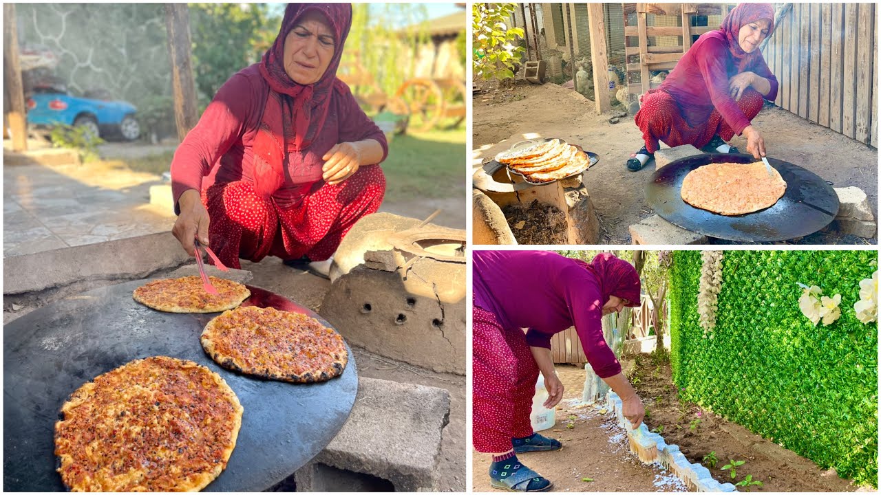 ANNEM KÖY EVİNE YENİ ÇİÇEKLİK YAPTI 😍 SACDA SABAH KAHVALTISI \ KÖYDE KIŞ AYI VLOG