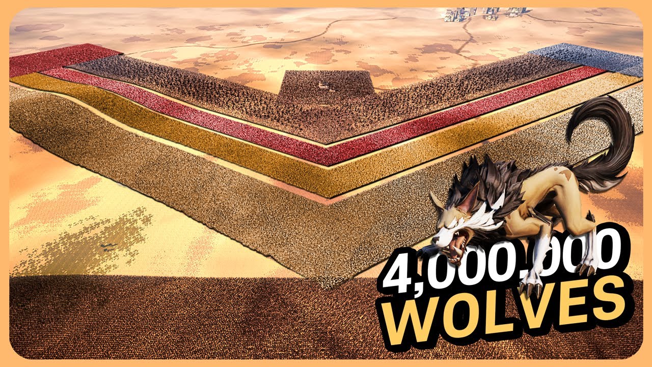 4 MILLION WOLVES vs ARMY of Super Archers - Ultimate Epic Battle Simulator 2 UEBS 2 (4K)