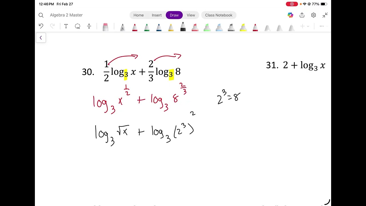 Chapter 8   Condensing Logarithms