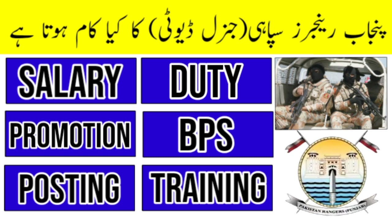 Punjab Rangers Sipahi (General Duty) Work | Punjab Rangers Jobs 2023 | Pakistan Rangers Training
