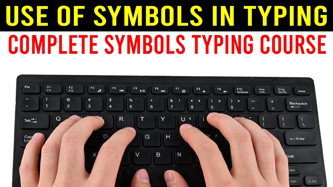 Symbols Typing Training full Course | Free Typing Course | English Typing Practice