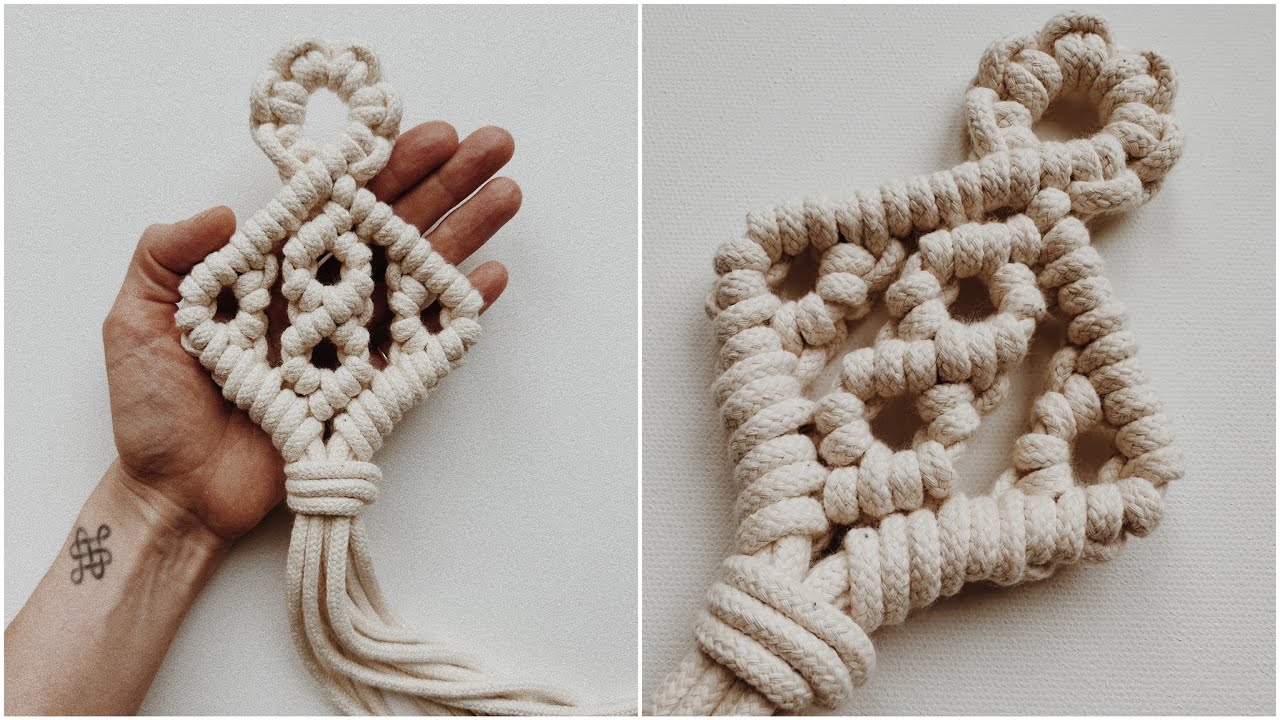 DIY: Hanging Macrame Rhombus