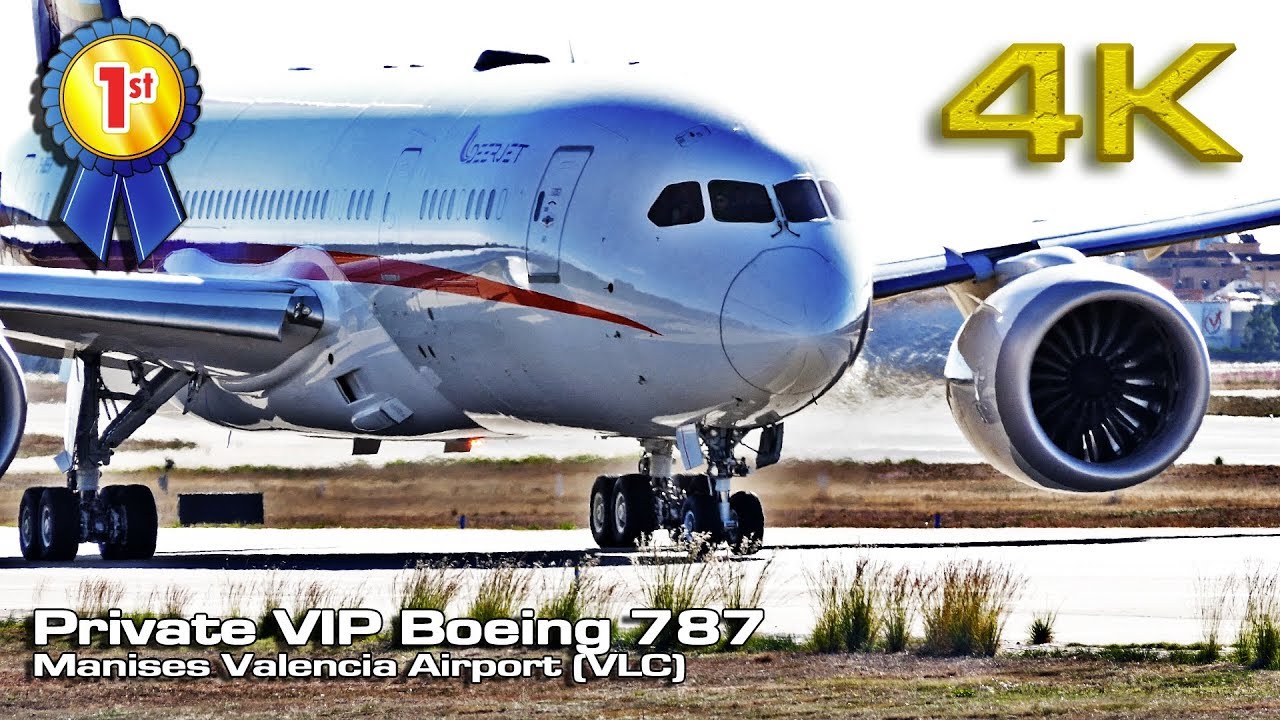 Private VIP Boeing 787 Takeoff! Valencia Airport (VLC) [4K]