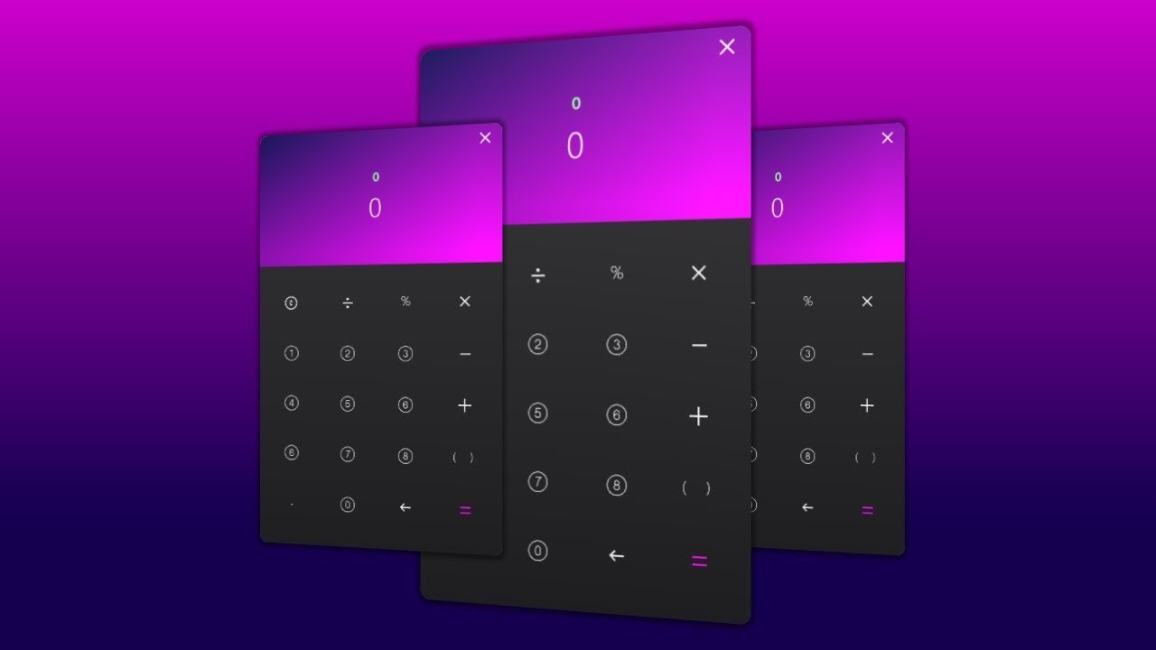 AWESOME ANIMATED WINFORM  CALCULATOR  Bunifu UI  (*1.5.3  AND UP)