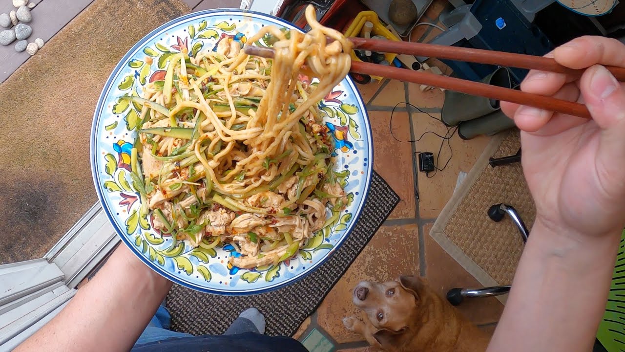 POV Peanut and Chicken Noodle Salad