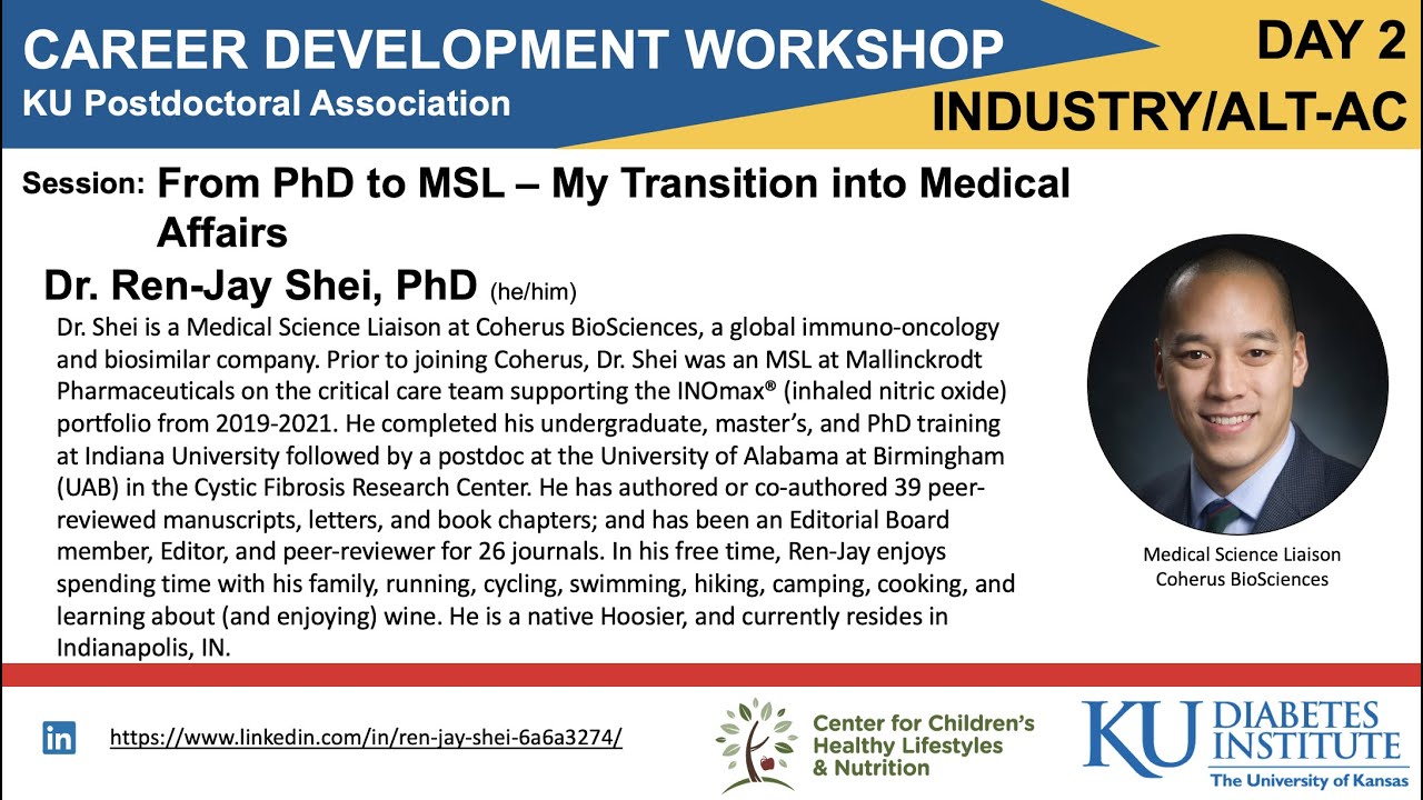 From PhD to MSL -- My Transition into Medical Affairs