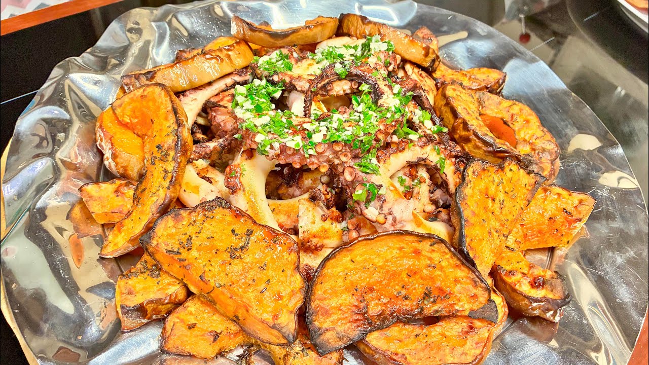 Polpo croccante e zucca ￼