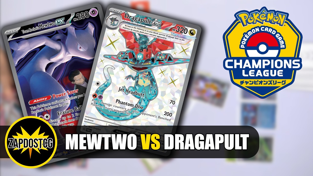 Team Rocket's Mewtwo ex vs Dragapult ex (Fukuoka Champions League R8)