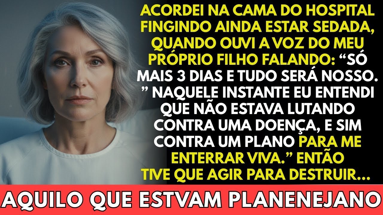 Acordei na sala do hospital e ouvi meu filho falando_ _Só mais 3 dias e tudo será nosso!_ então eu…