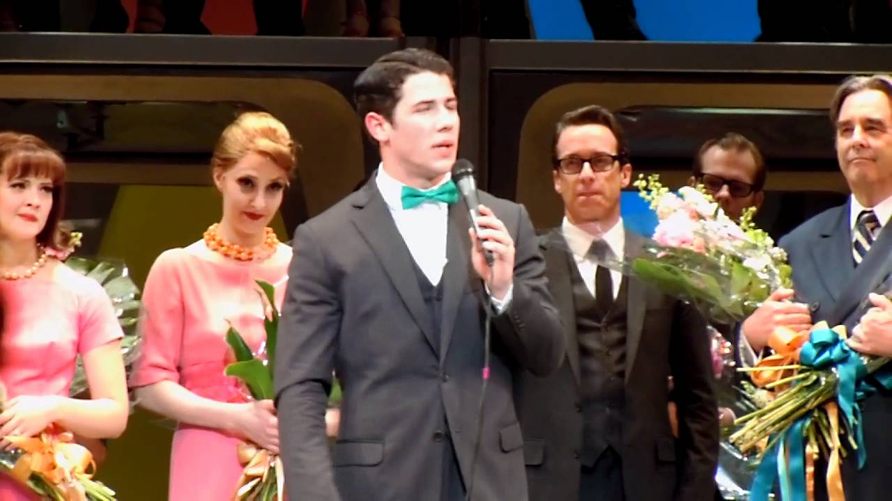Nick Jonas's goodbye speech for How to Succeed in Business Without Really Trying May 20,2012.MOV