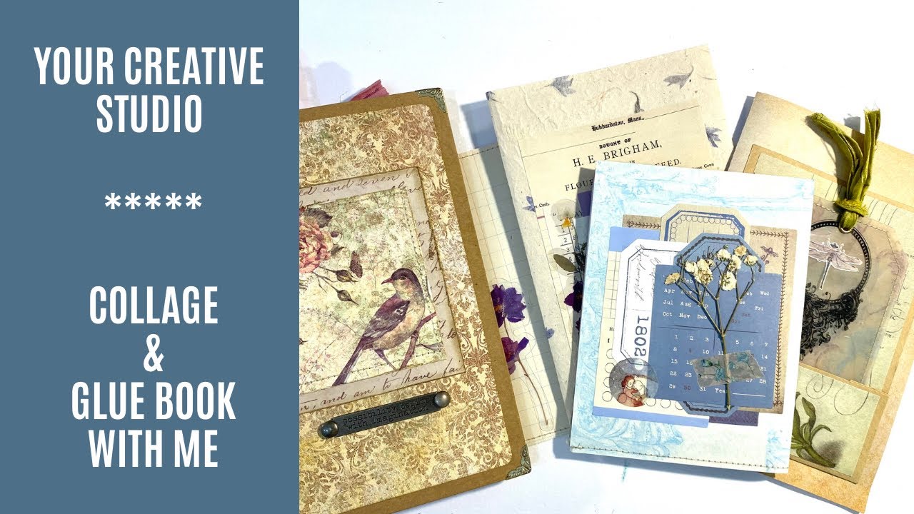 Collage / Junk Journal / Glue Book With Me - Using Your Creative Studio Vintage Ephemera