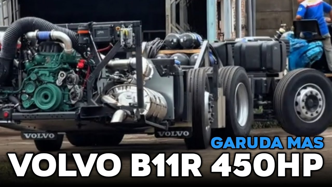 GARUDA MAS KIRIM CHASSIS TRONTON 🫵 VOLVO B11R SPEK RATA KANAN DIGARAP LAKSANA 