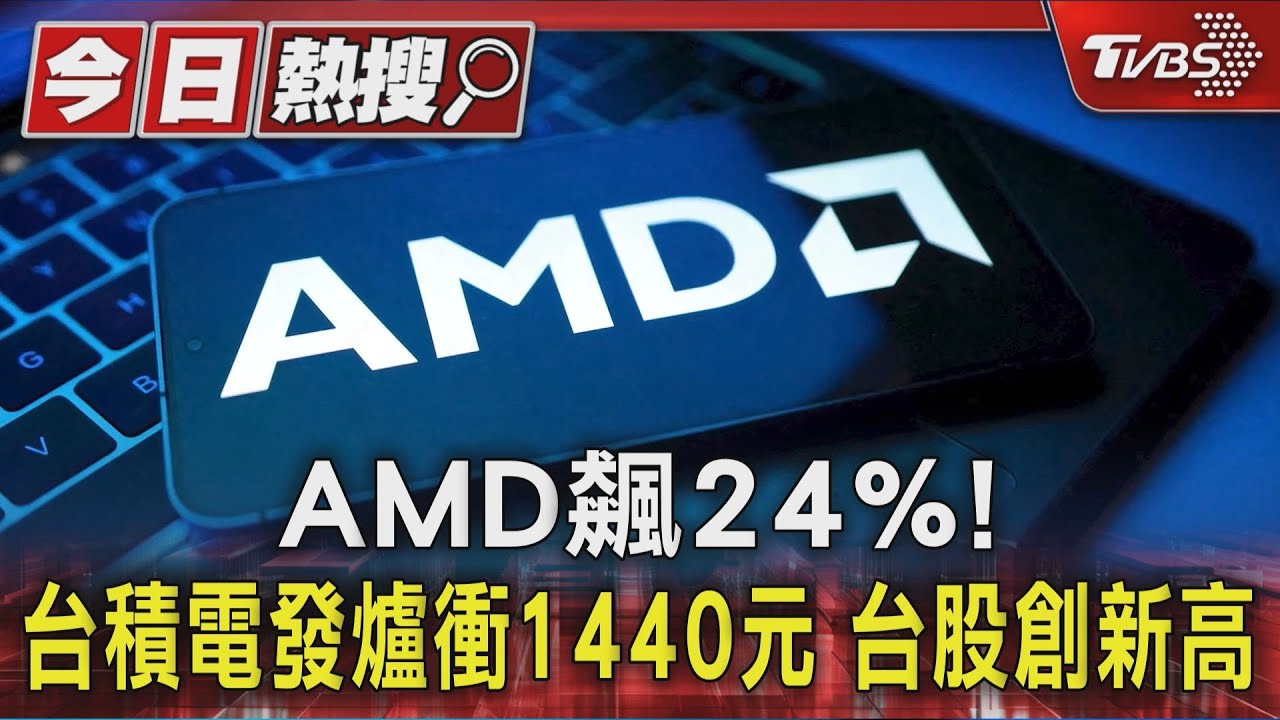 AMD飆24%! 台積電發爐衝1440元 台股創新高｜TVBS新聞 @TVBSNEWS01