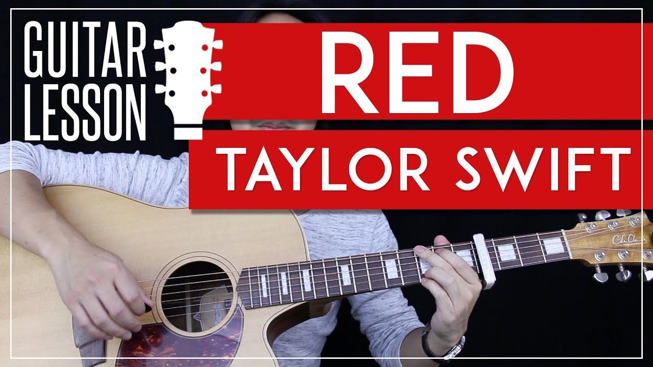 Red Guitar Tutorial - Taylor Swift Guitar Lesson 🎸 |Easy Chords +Solo + Guitar Cover|