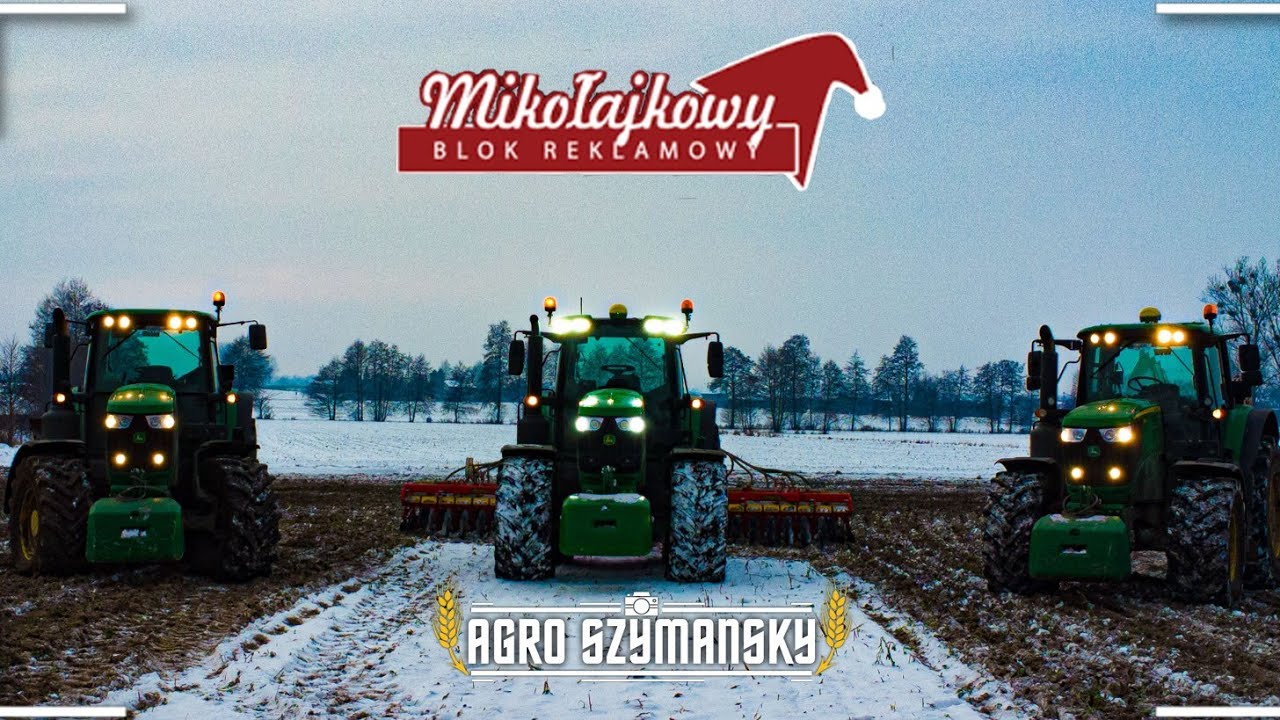 ✔ Świąteczna orka Reniferami ☆ 3x John Deere 6175 ☆ Nowy nabytek John deere 6175m ✔