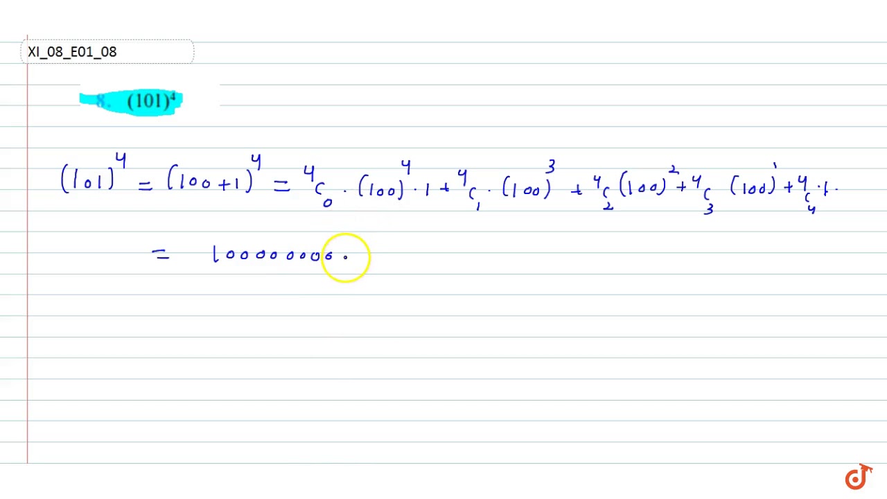 Using binomial theorem, evaluate : `(101)^4`...