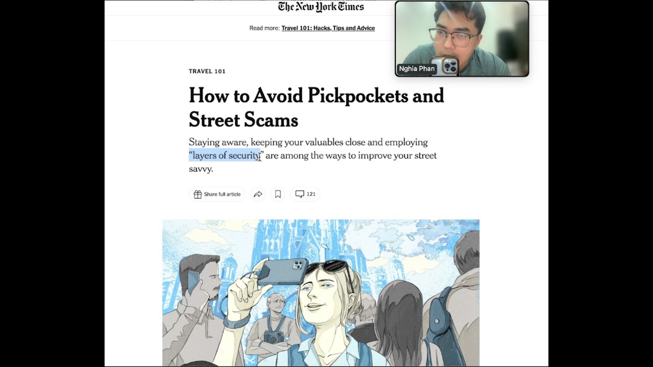 [Báo band 8+] Số 89: How to Avoid Pickpockets and Street Scams | IELTS Nghĩa Phan
