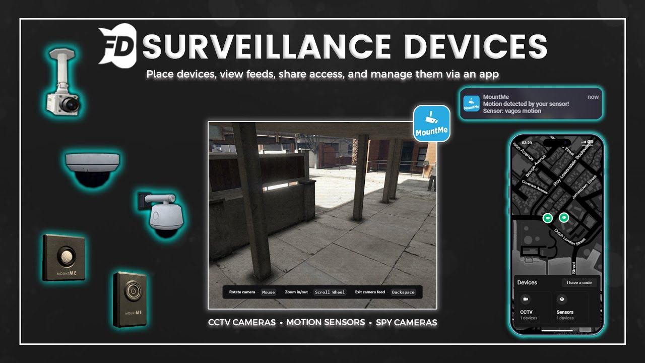 MountMe - Surveillance System | CCTV, Motion Sensors and more.