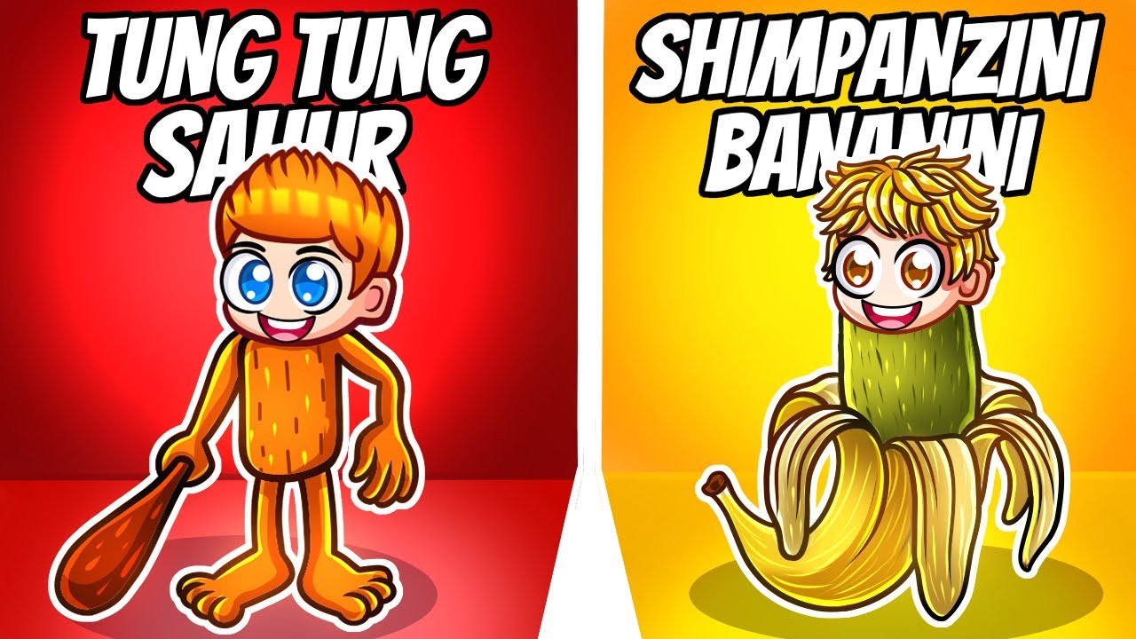 TUNG TUNG SAHUR vs CHIMPANZINI BANANINI w Roblox!