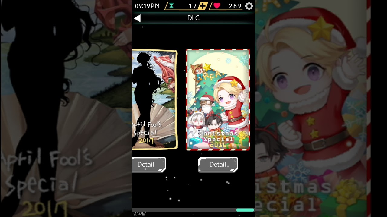 Truco del DLC de navidad para obtener hour glasses en Mystic Messenger