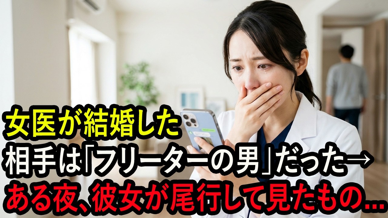 女医が結婚した相手は「フリーターの男」だった→ある夜、彼女が尾行して見たもの