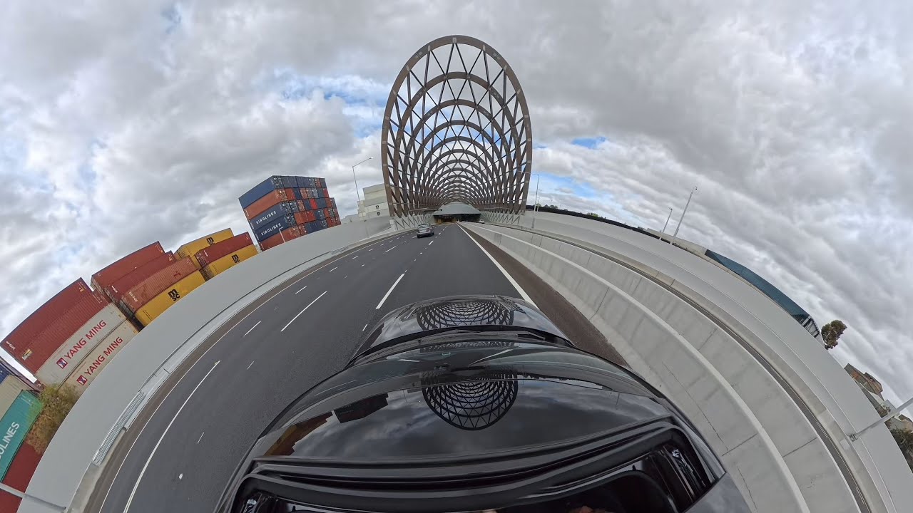 West Gate Tunnel Opening Day Morning Drive With Navigation Map and 360 view