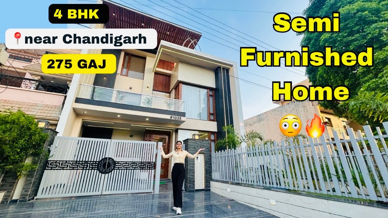 4 Bedroom Semi furnished luxury house for sale in sunny enclave Mohali near Chandigarh 🔥❤️