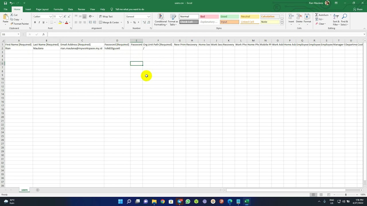 Easy Step Add Domain & Create Bulk Mail User Google Workspace G Suite